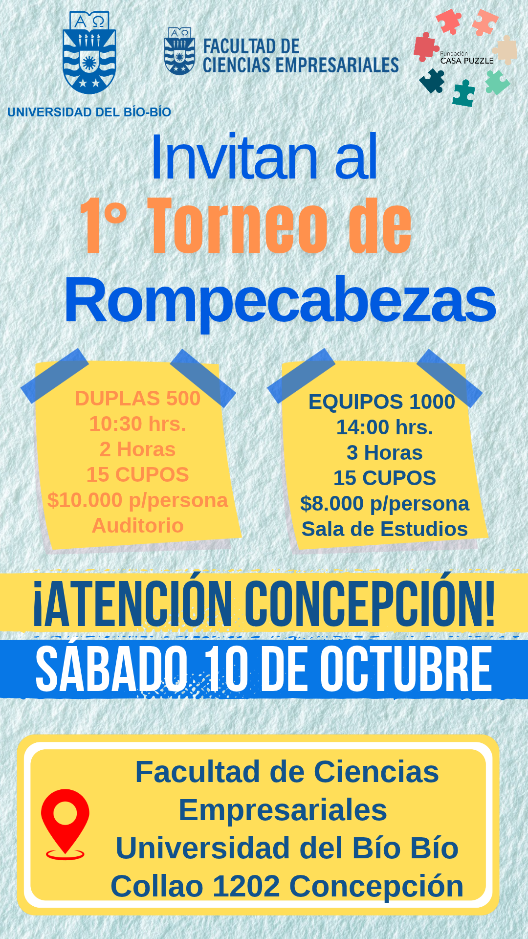 Inscripción por persona Torneo Equipos Universidad del Bío Bío