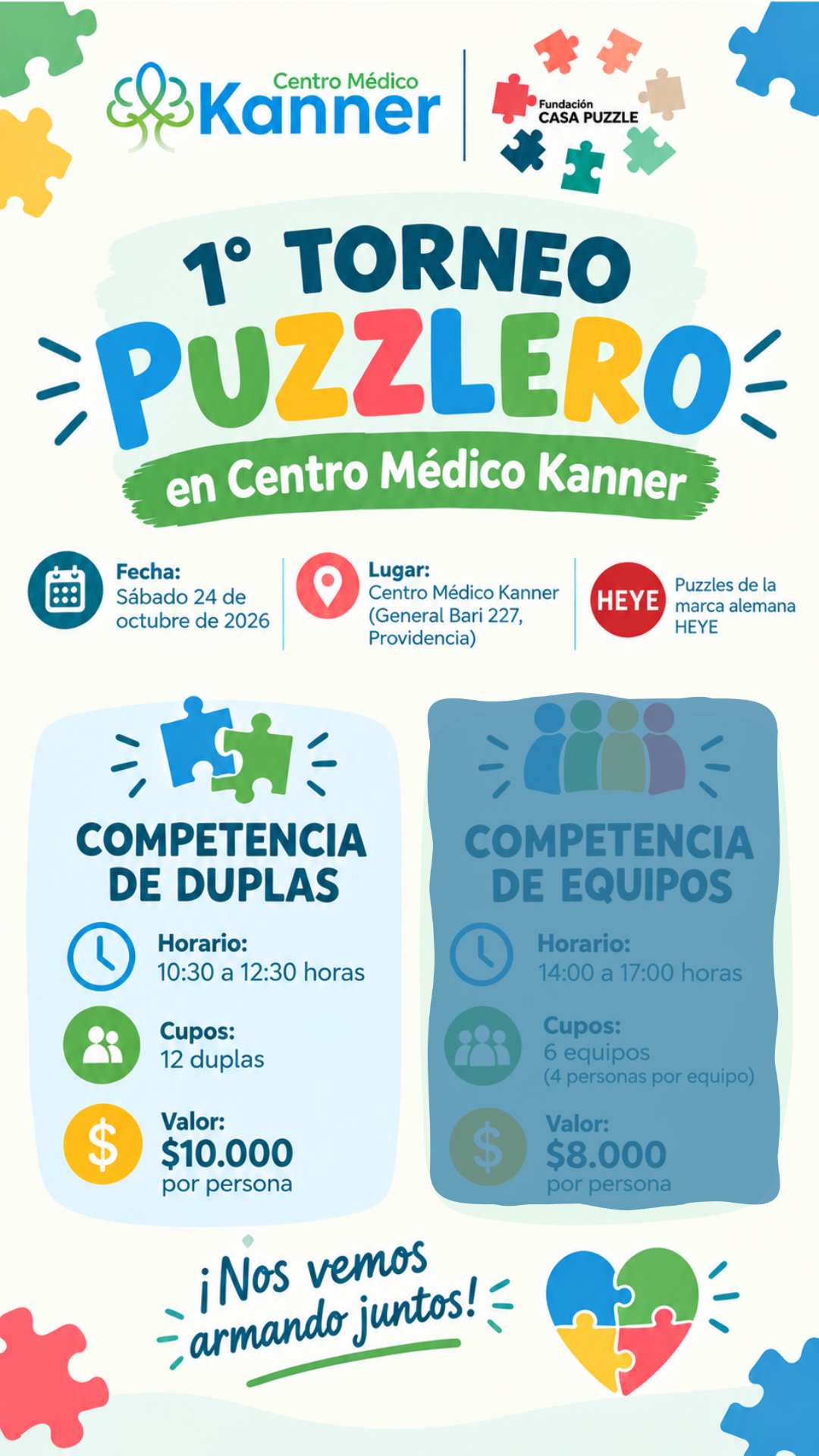 Inscripción por persona Torneo Duplas Centro Médico Kanner