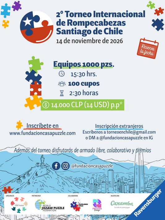 Inscripción por persona Competencia Equipos 2° Torneo Internacional de Rompecabezas en Santiago de Chile