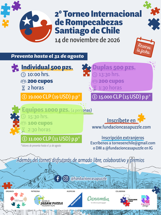 Preventa Competencia Individual 2° Torneo Internacional de Rompecabezas en Santiago de Chile
